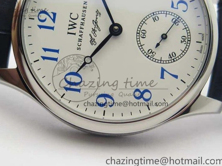 MIROTIME 0701 Portuguese Fa Jones IW544203 SS GSF 1:1 Best Edition White Dial On Leather Strap Trendsetting 7235